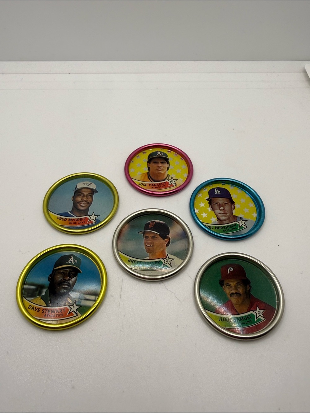 VTG 1989 Topps Baseball Coins Includes Jose Canseco Orel Hershiser & McGriff